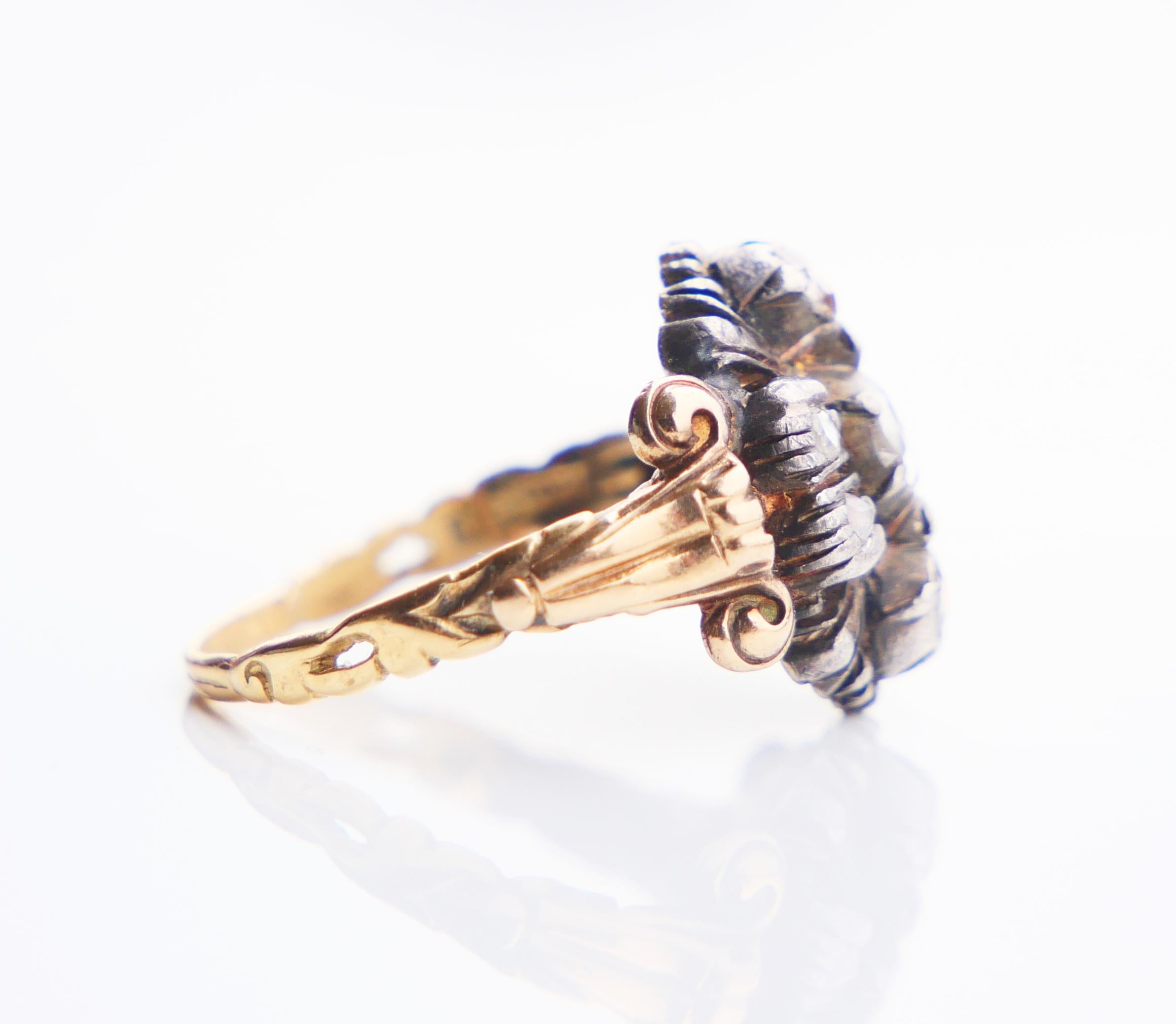 1934 Anello Nordico 0,5 ctw Diamanti solidi Oro 18K Argento Ø US6,25 / 4,55 gr. in vendita 6