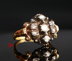 1934 Nordic Ring 0.5 ctw Diamonds solid 18K Gold Silver Ø US6.25 / 4.55 gr.