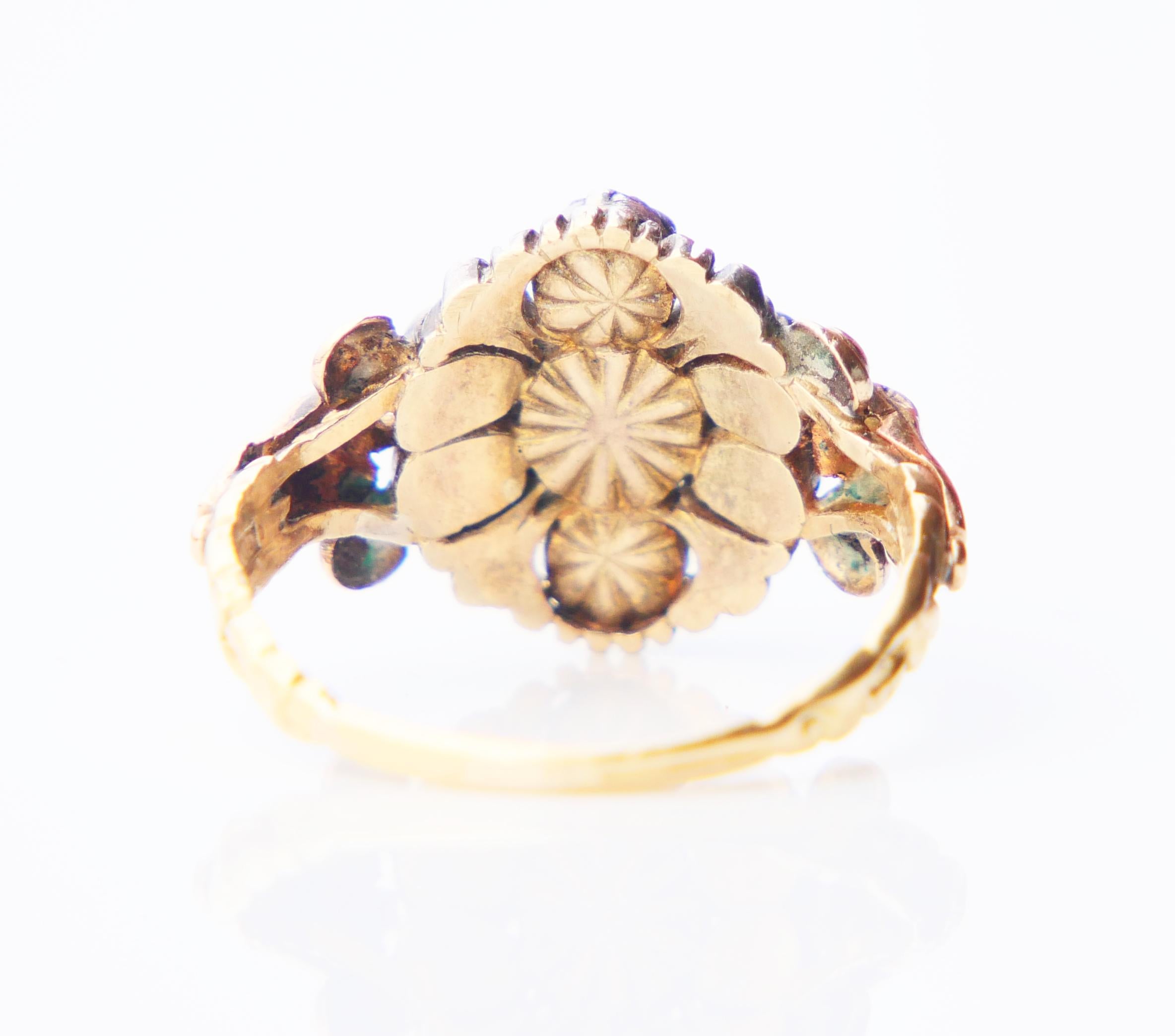 1934 Anello Nordico 0,5 ctw Diamanti solidi Oro 18K Argento Ø US6,25 / 4,55 gr. in vendita 4