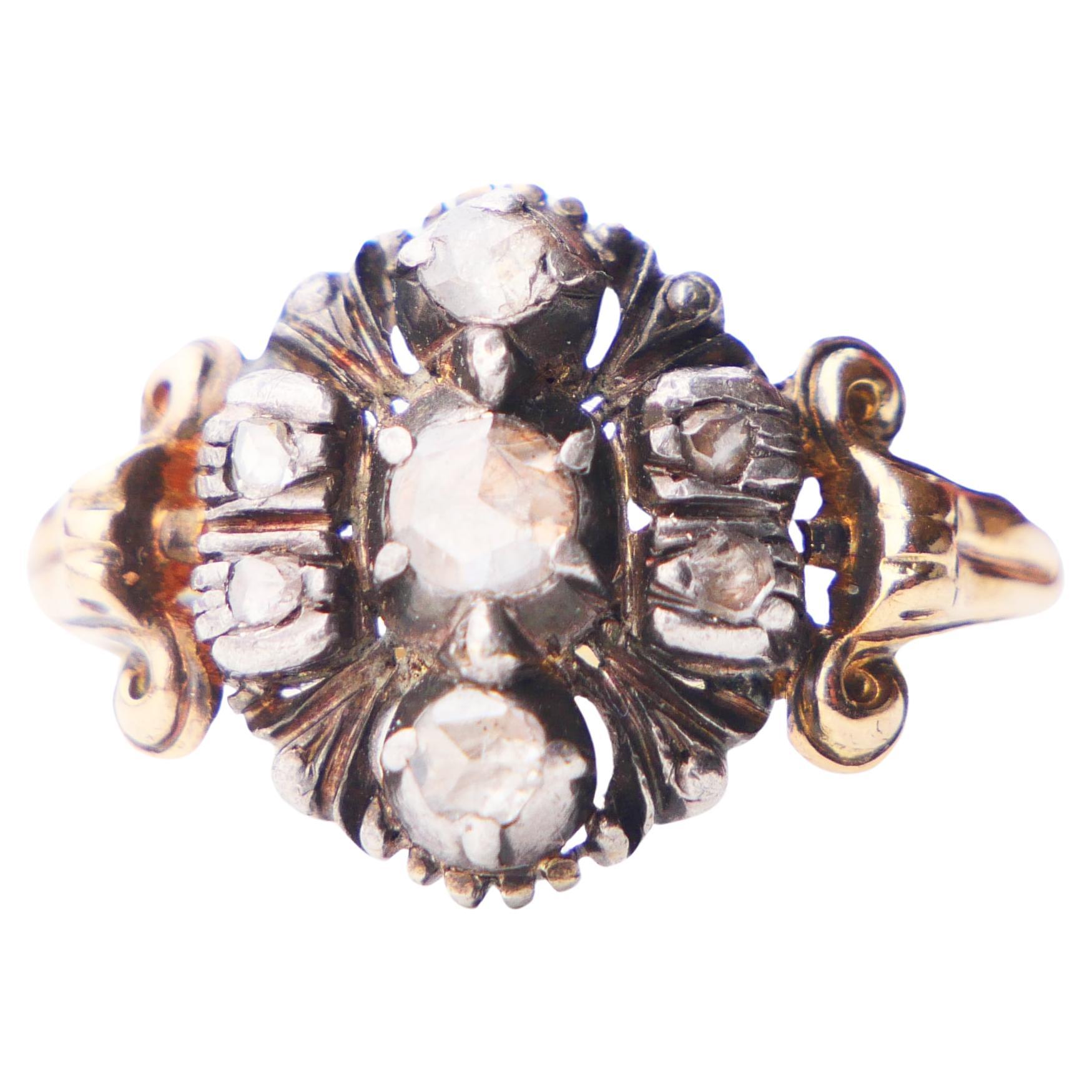 1934 Nordic Ring 0.5 ctw Diamonds solid 18K Gold Silver Ø US6.25 / 4.55 gr. For Sale