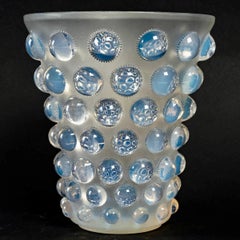 1934 René Lalique Original Bammako Bamako Vase in Opalescent Glass
