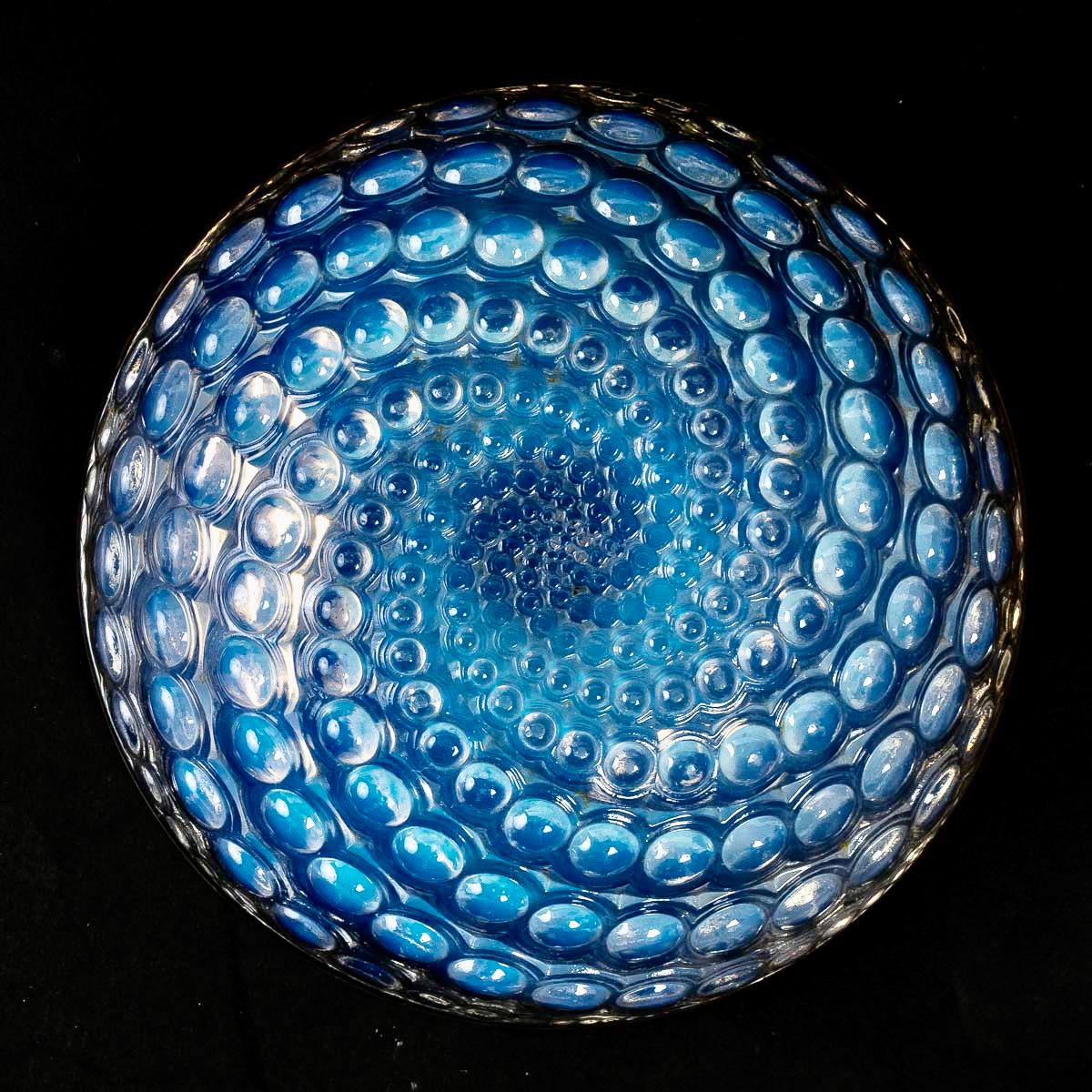 French 1934 René Lalique Volutes Coupe Bowl Opalescent Glass