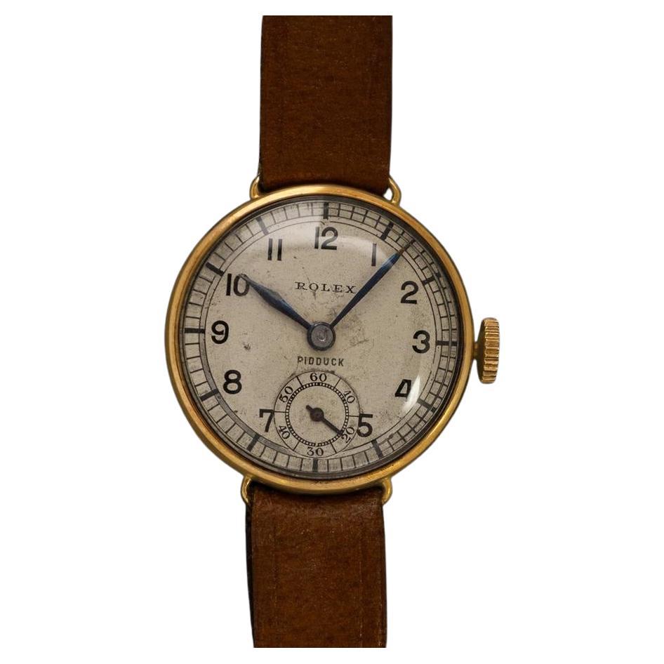 1934 ROLEX Ladies Vintage Art Deco Watch with Rare Sector Dial - 9K Gold