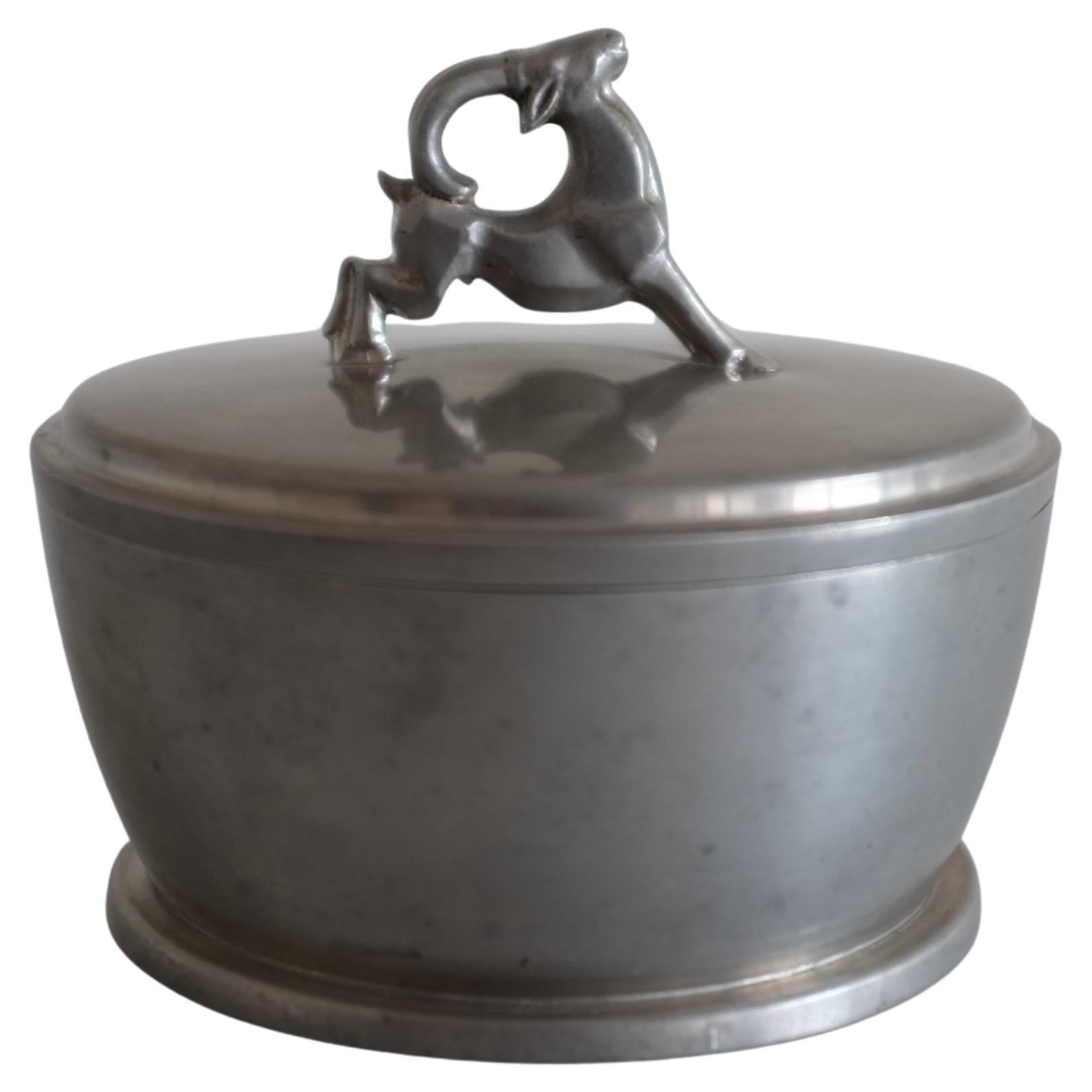 Vaso in peltro svedese del 1934 di Harald Linder in vendita