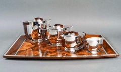 1934 Tetard Frères - Tea and Coffee Service Sterling Silver and Rosewood