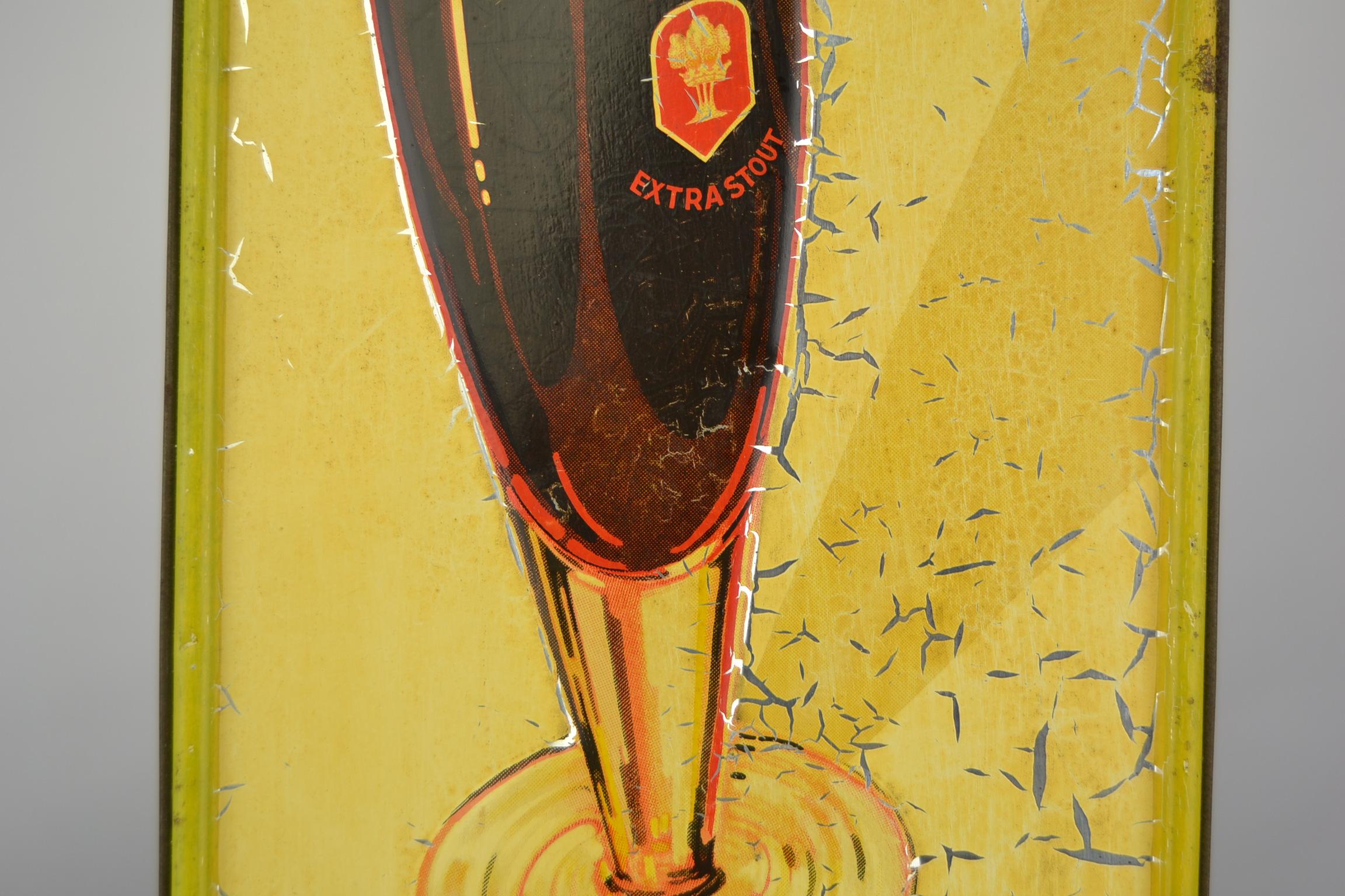 Antique Tin Sign for Belgian Beer Wielemans, 1934 1