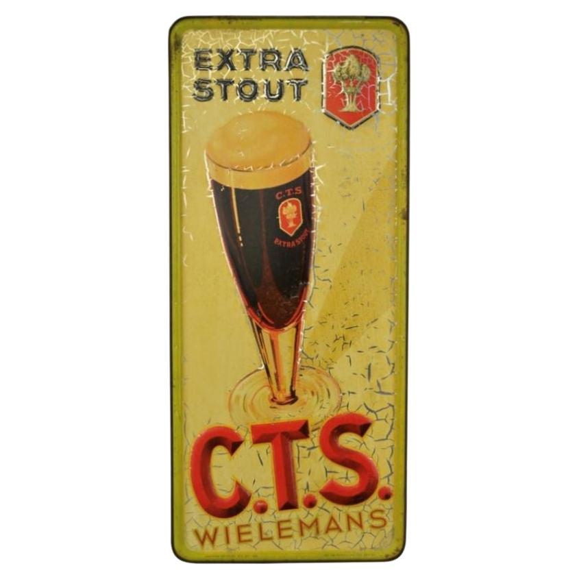 1934 Tin Sign Belgian Beer Wielemans