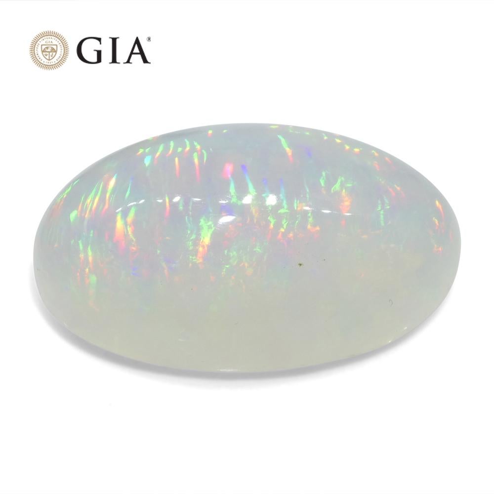 19.34 Karat ovaler weißer Opal, GIA-zertifiziert Äthiopien 5