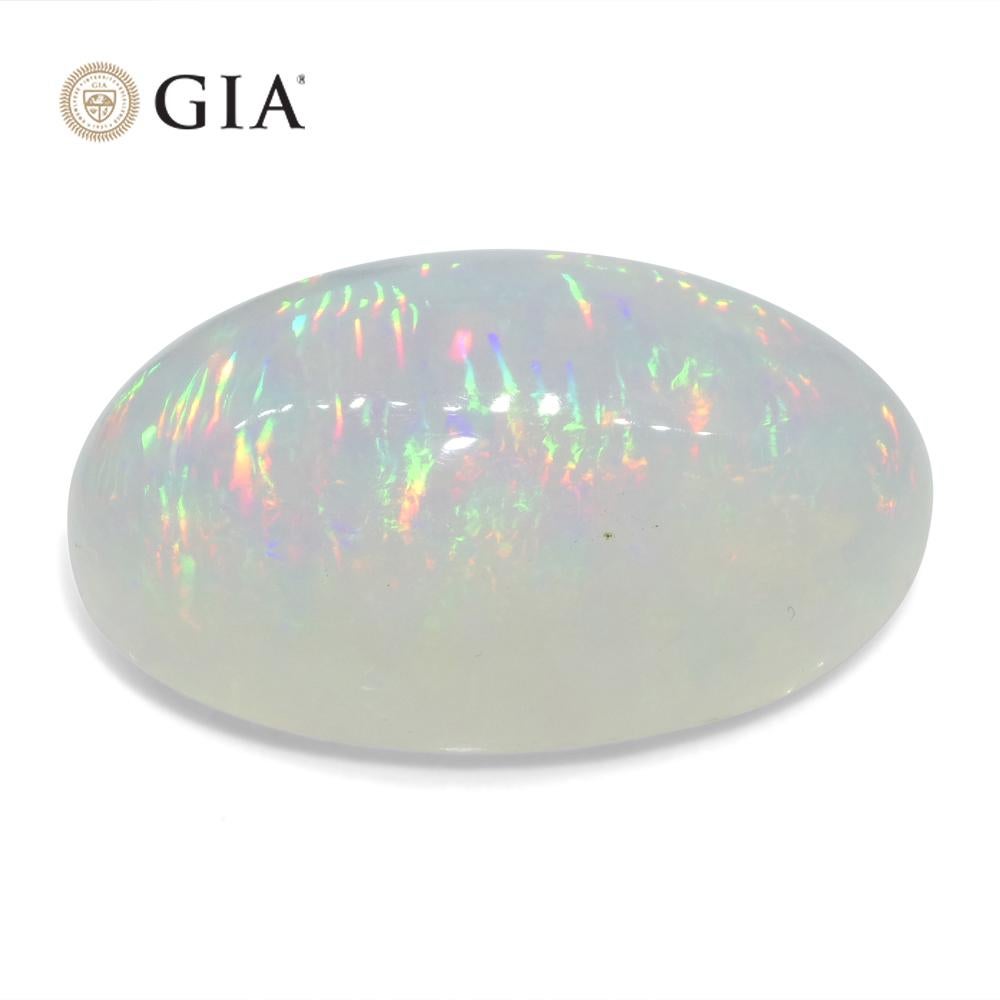 19.34ct Oval White Opal GIA Certified Ethiopia   For Sale 5