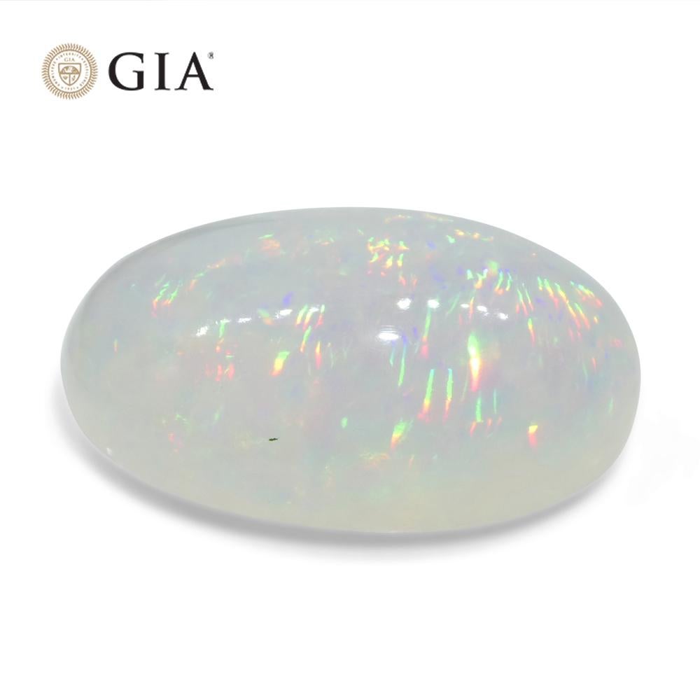 19.34 Karat ovaler weißer Opal, GIA-zertifiziert Äthiopien 6