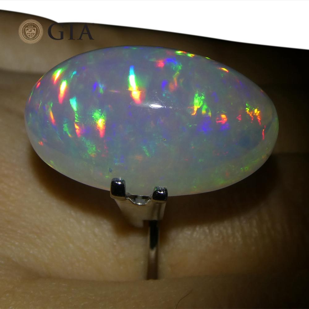 19.34ct Oval White Opal GIA Certified Ethiopia   For Sale 9