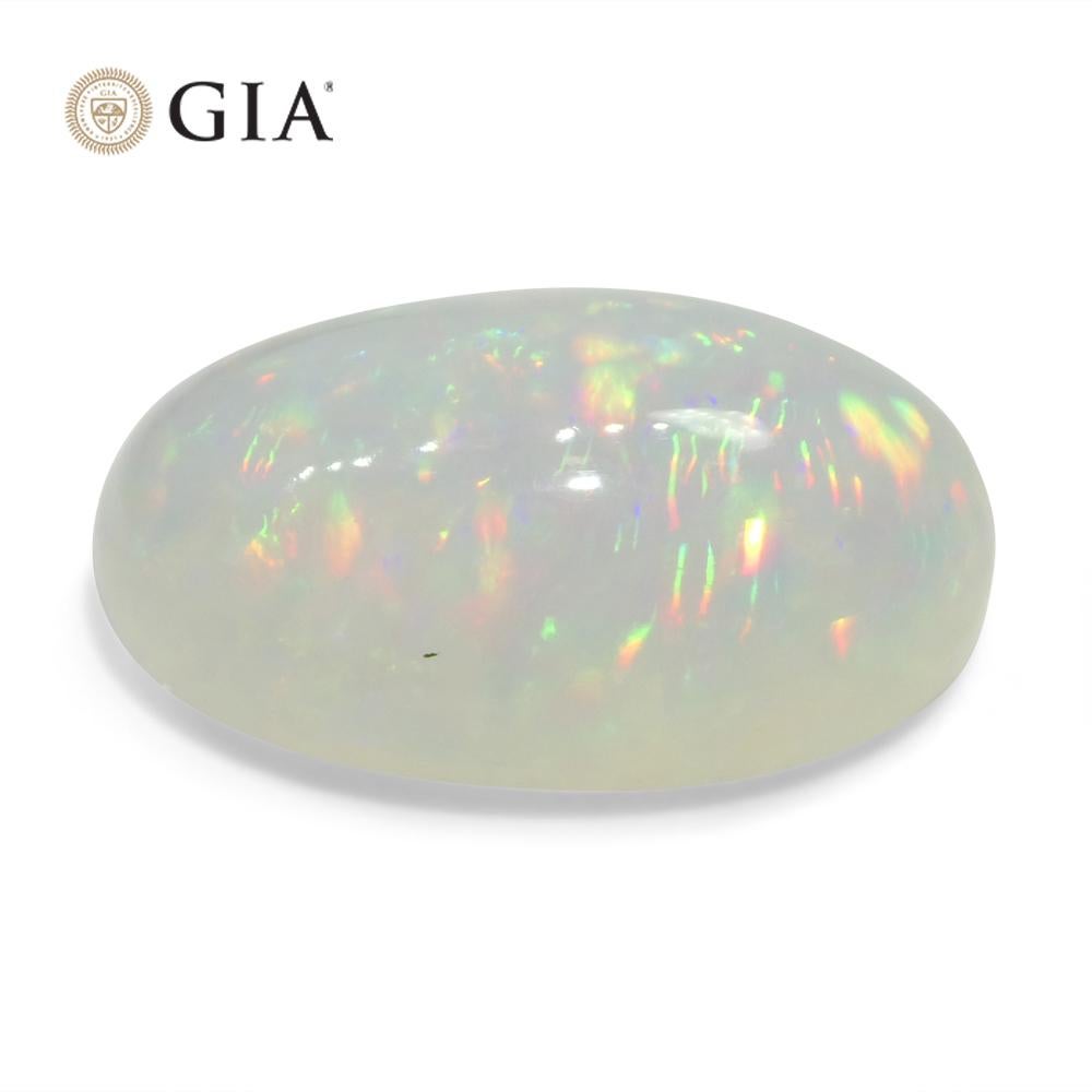 19.34ct Oval White Opal GIA Certified Ethiopia   For Sale 10