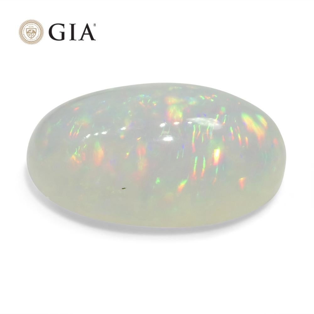 19.34 Karat ovaler weißer Opal, GIA-zertifiziert Äthiopien 10