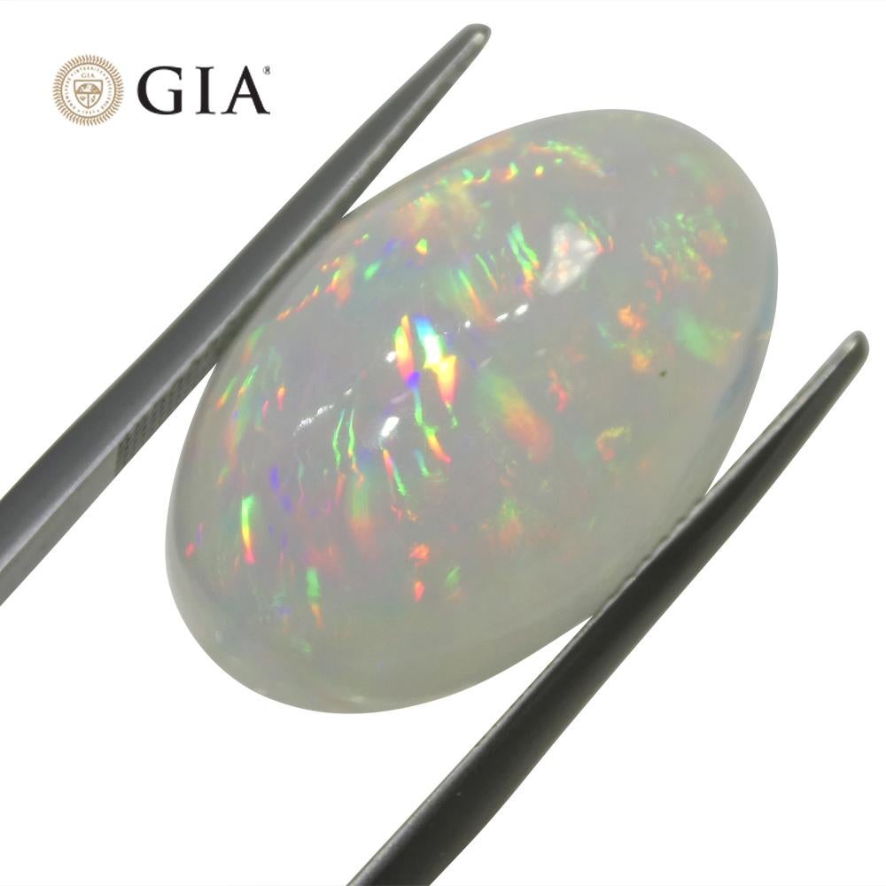 19.34ct Oval White Opal GIA Certified Ethiopia   For Sale 12