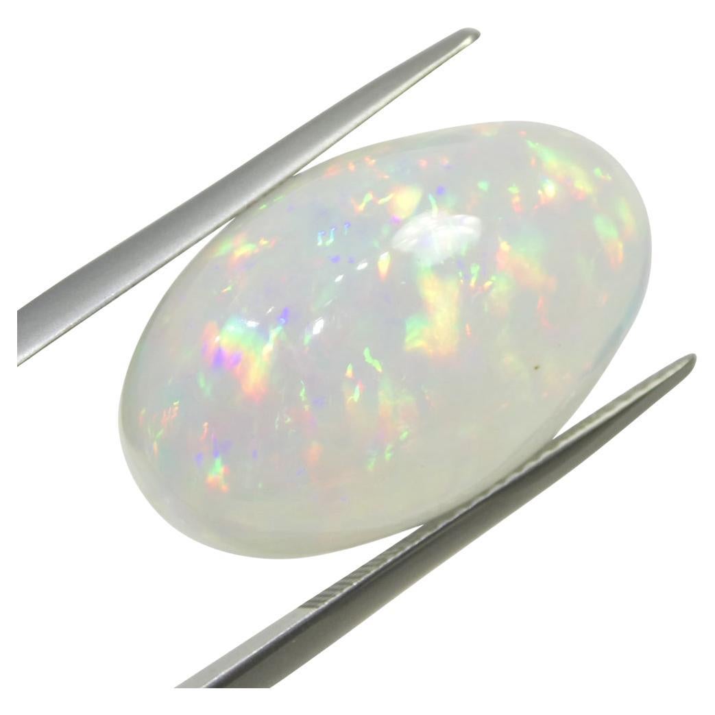 Oval Cut 19.34ct Oval White Opal GIA Certified Ethiopia   For Sale