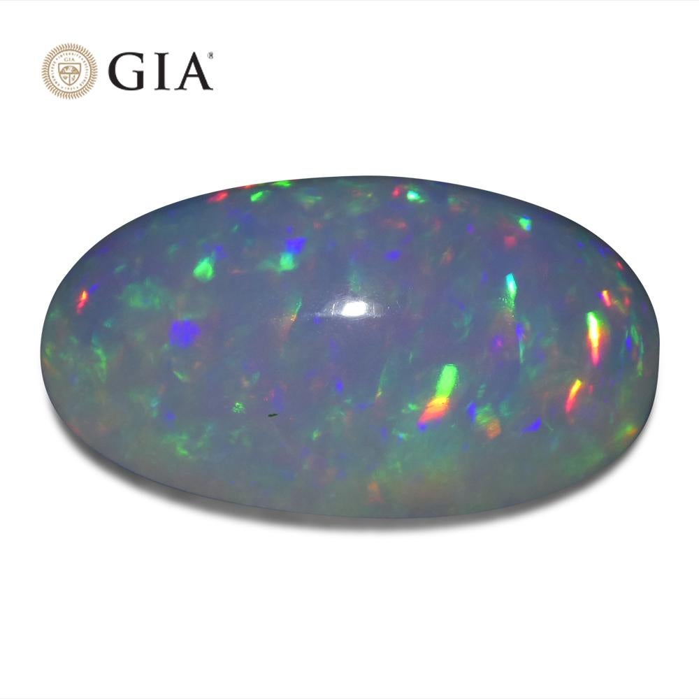 19.34 Karat ovaler weißer Opal, GIA-zertifiziert Äthiopien   im Zustand „Neu“ im Angebot in Toronto, Ontario