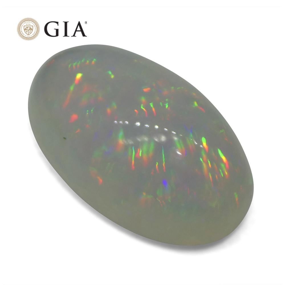 19.34 Karat ovaler weißer Opal, GIA-zertifiziert Äthiopien 2