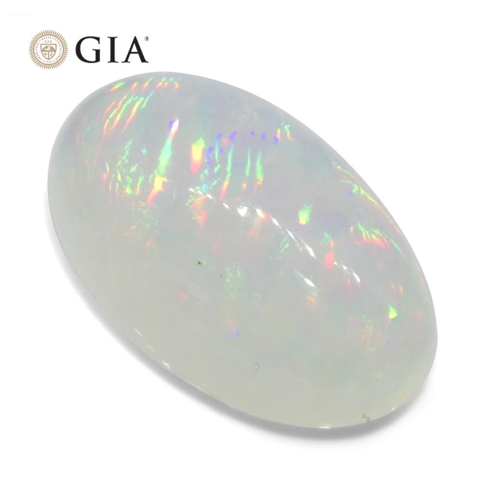 19.34ct Oval White Opal GIA Certified Ethiopia   For Sale 4