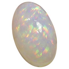 19.34 Karat ovaler weißer Opal, GIA-zertifiziert Äthiopien