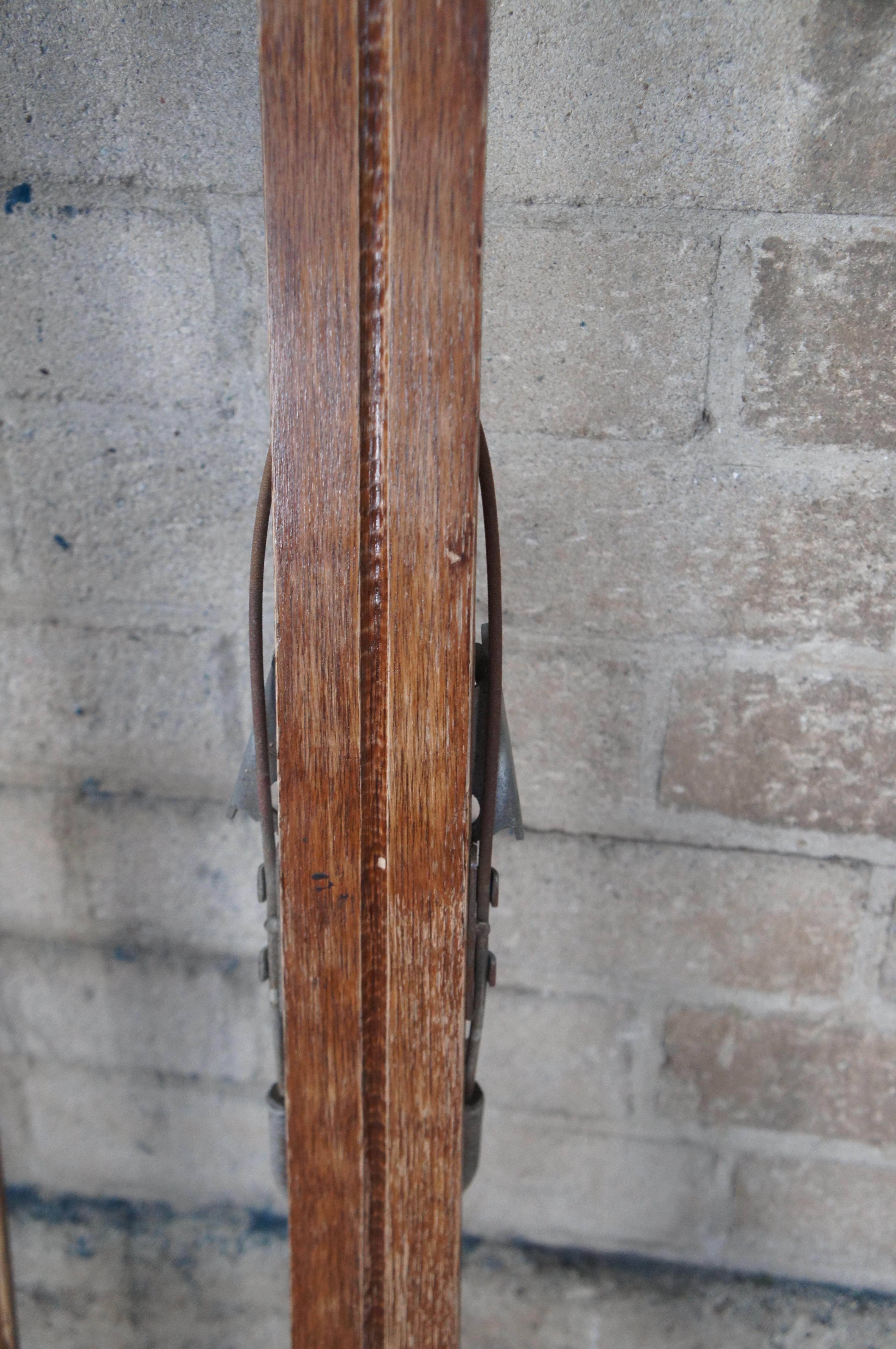 1935 Sci da fondo in legno antico Oak 78