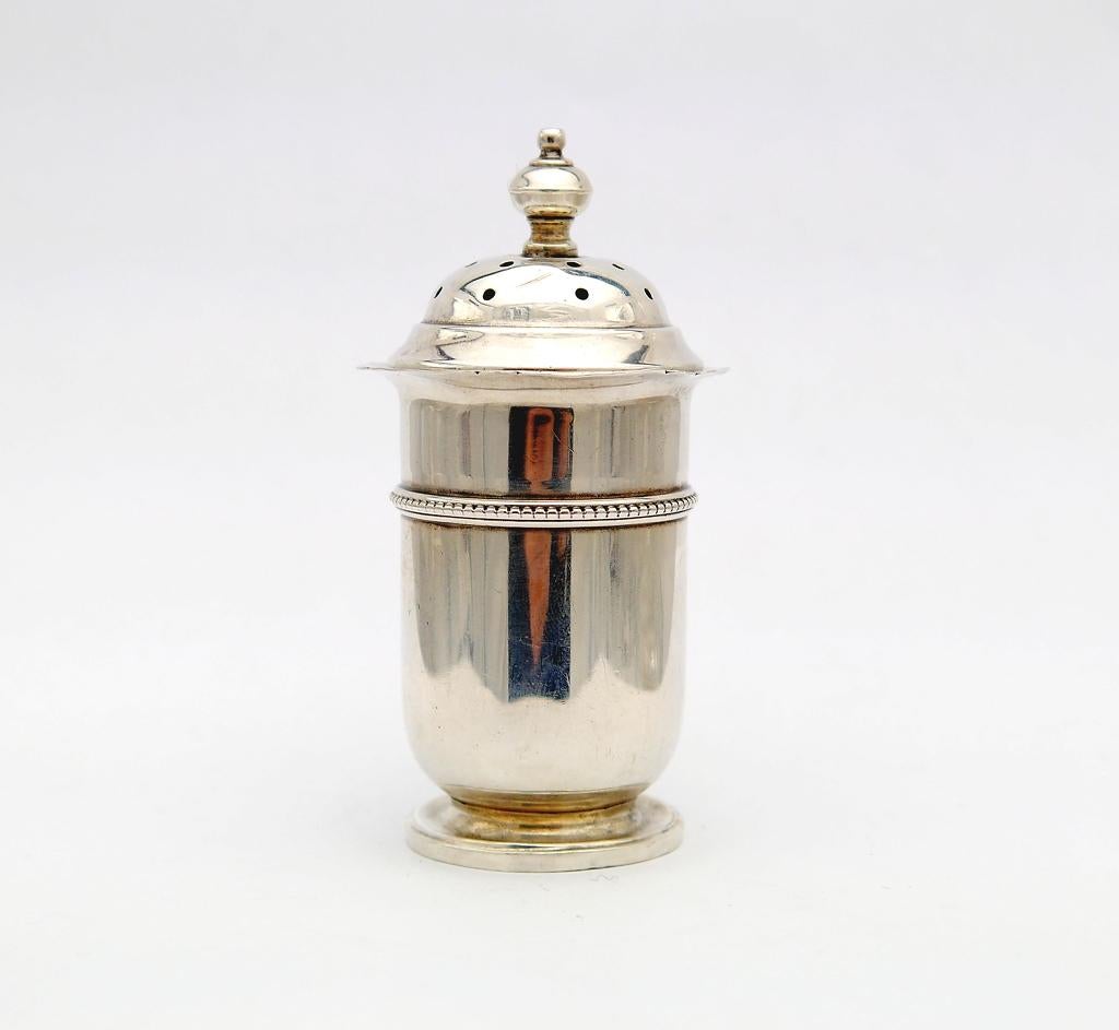 Women's or Men's 1935 Art Deco British Adie Brothers Ltd Sterling Silver Spice Caster / 40gr For Sale