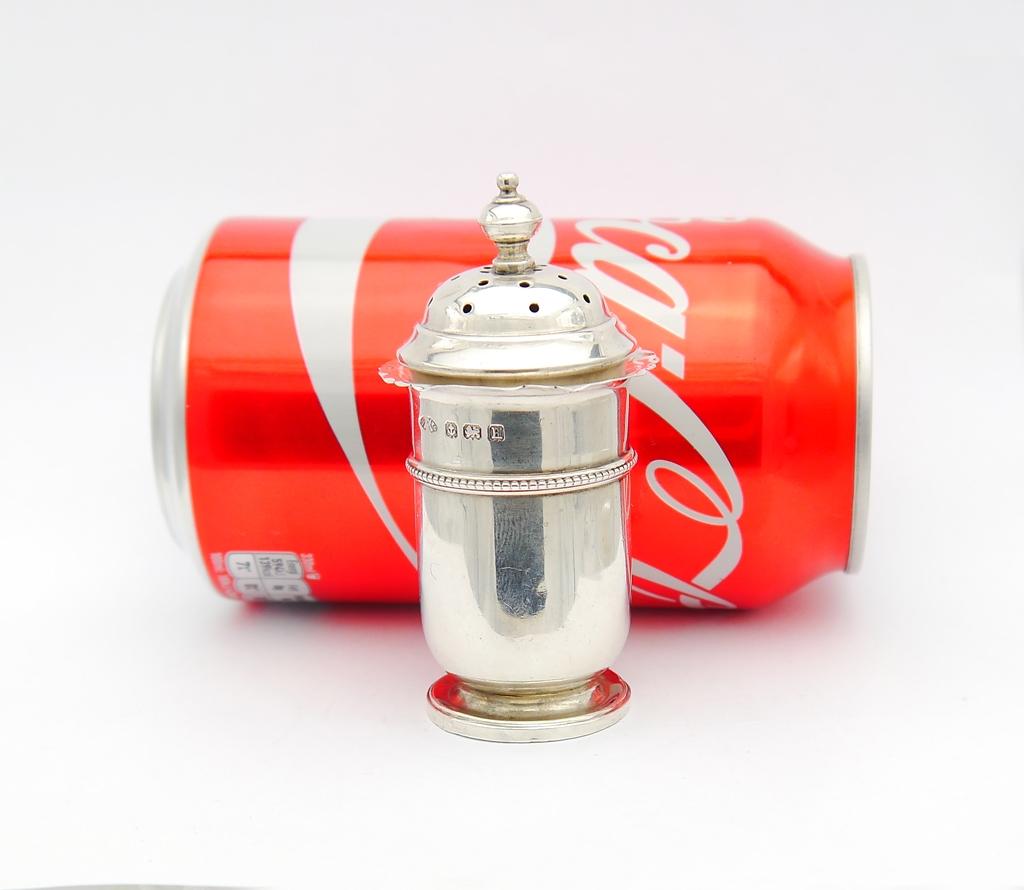 1935 Art Deco British Adie Brothers Ltd Sterling Silver Spice Caster / 40gr For Sale 5