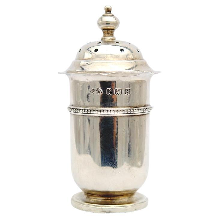 1935 Art Deco British Adie Brothers Ltd Sterling Silver Spice Caster / 40gr For Sale