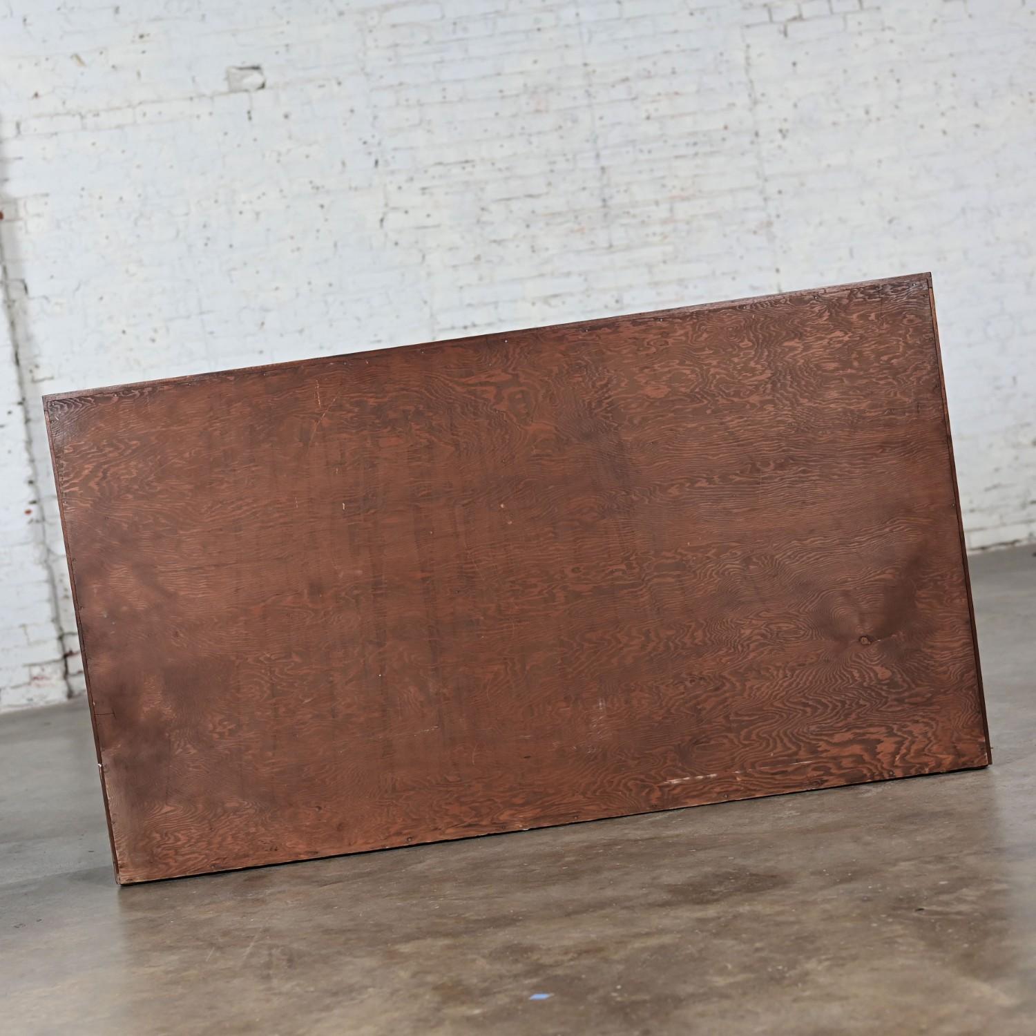 1935 Art Deco Monumental Dresser Sideboard or Chest of Drawers Solid Walnut 13