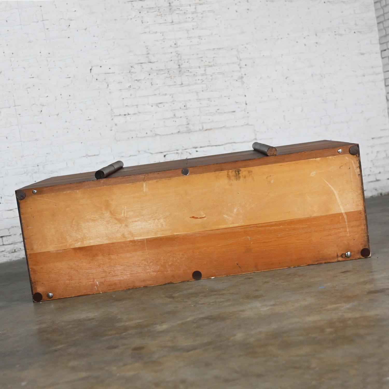 1935 Art Deco Monumental Dresser Sideboard or Chest of Drawers Solid Walnut 14