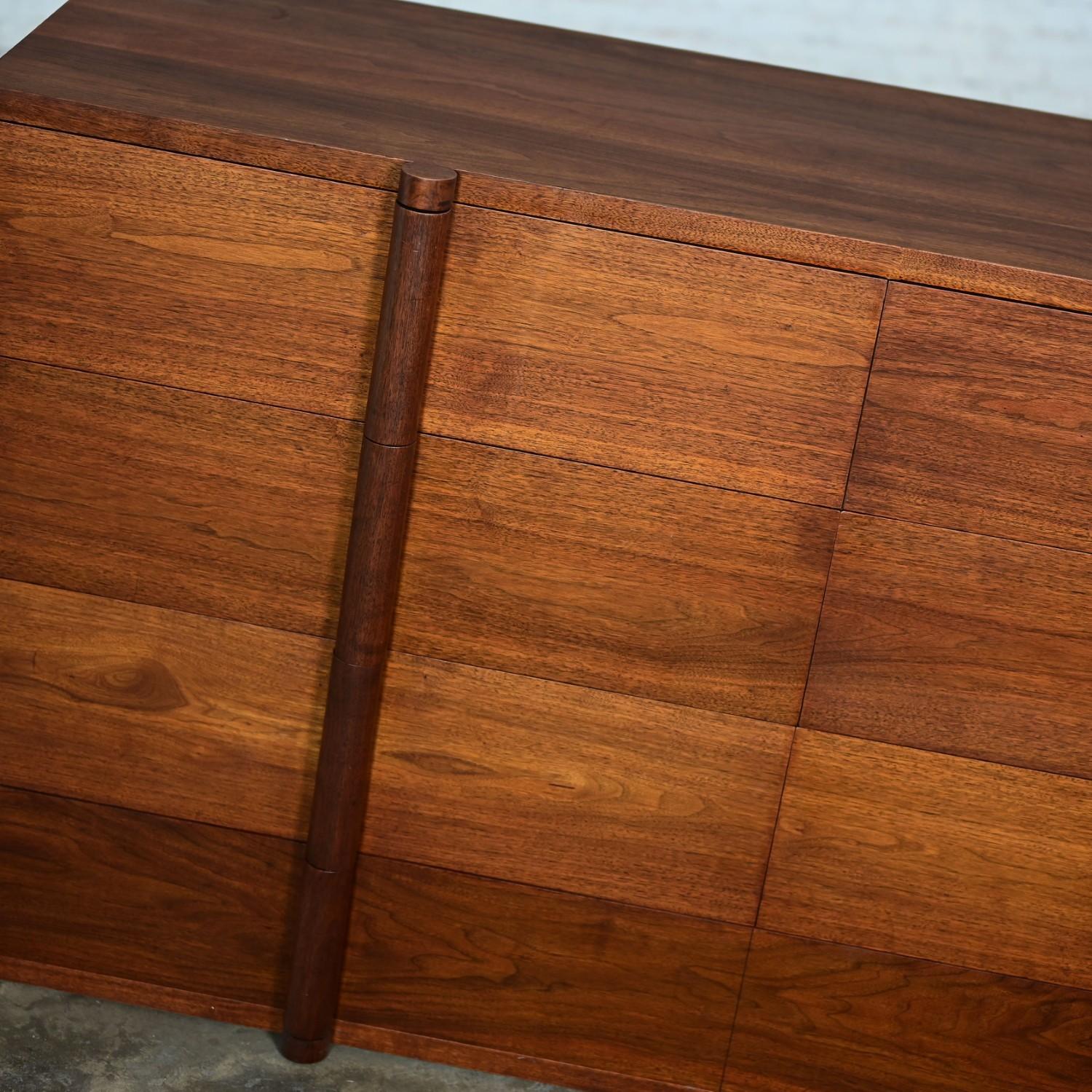 Mid-20th Century 1935 Art Deco Monumental Dresser Sideboard or Chest of Drawers Solid Walnut
