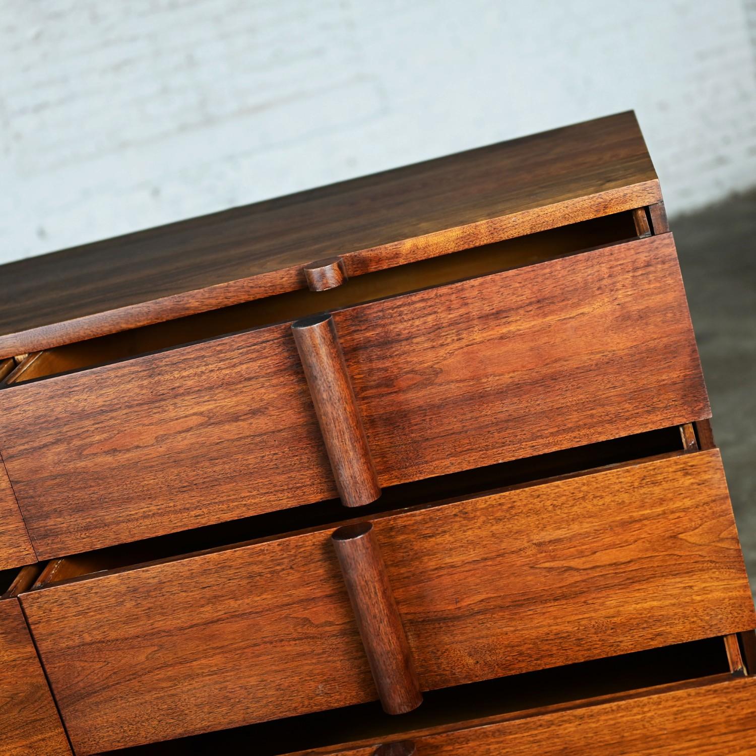 1935 Art Deco Monumental Dresser Sideboard or Chest of Drawers Solid Walnut 2