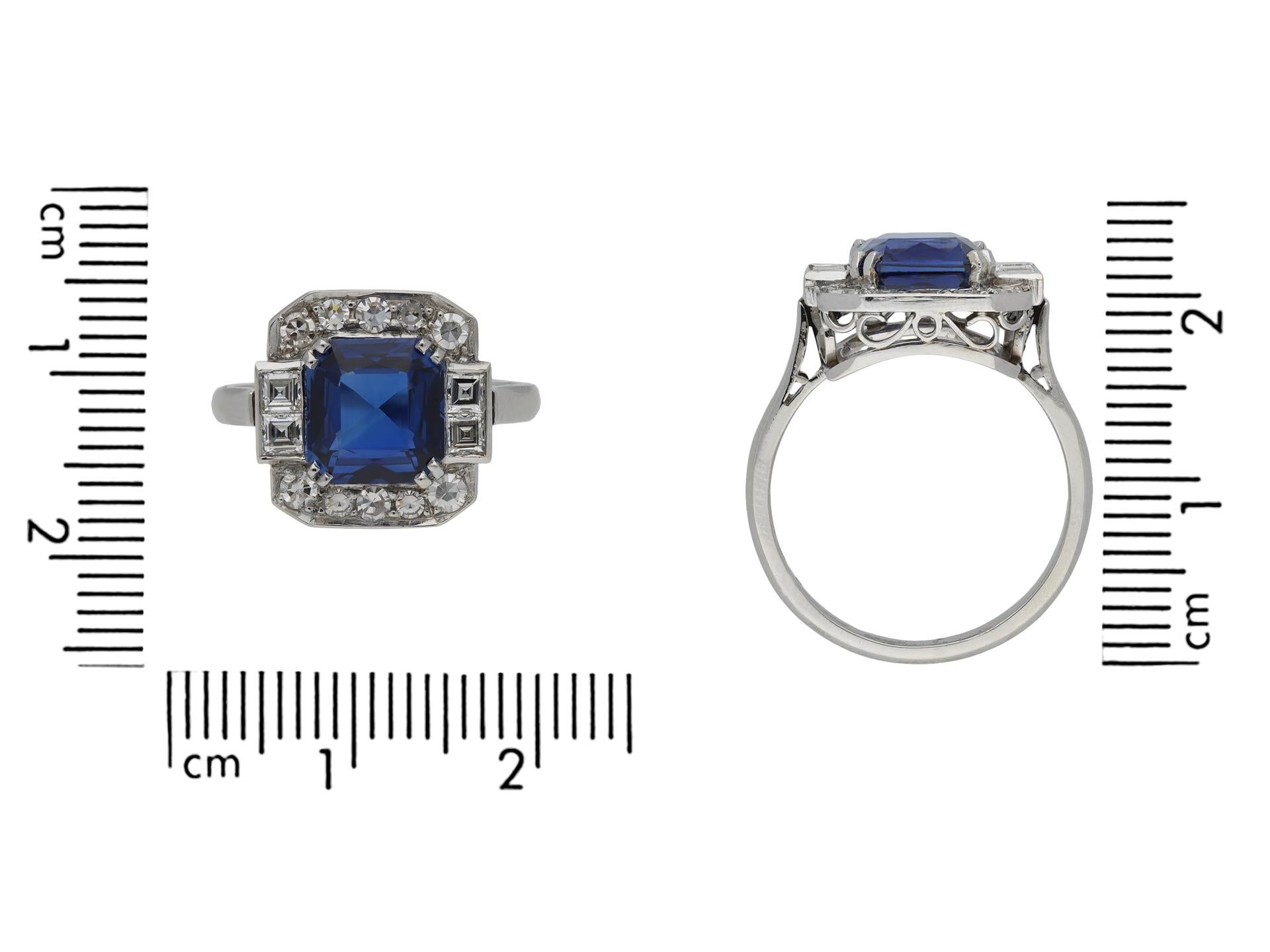 art deco sapphire ring