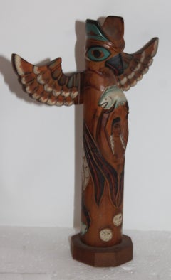 1935 Carved and Painted Northwest Coast TOTEM Pole
