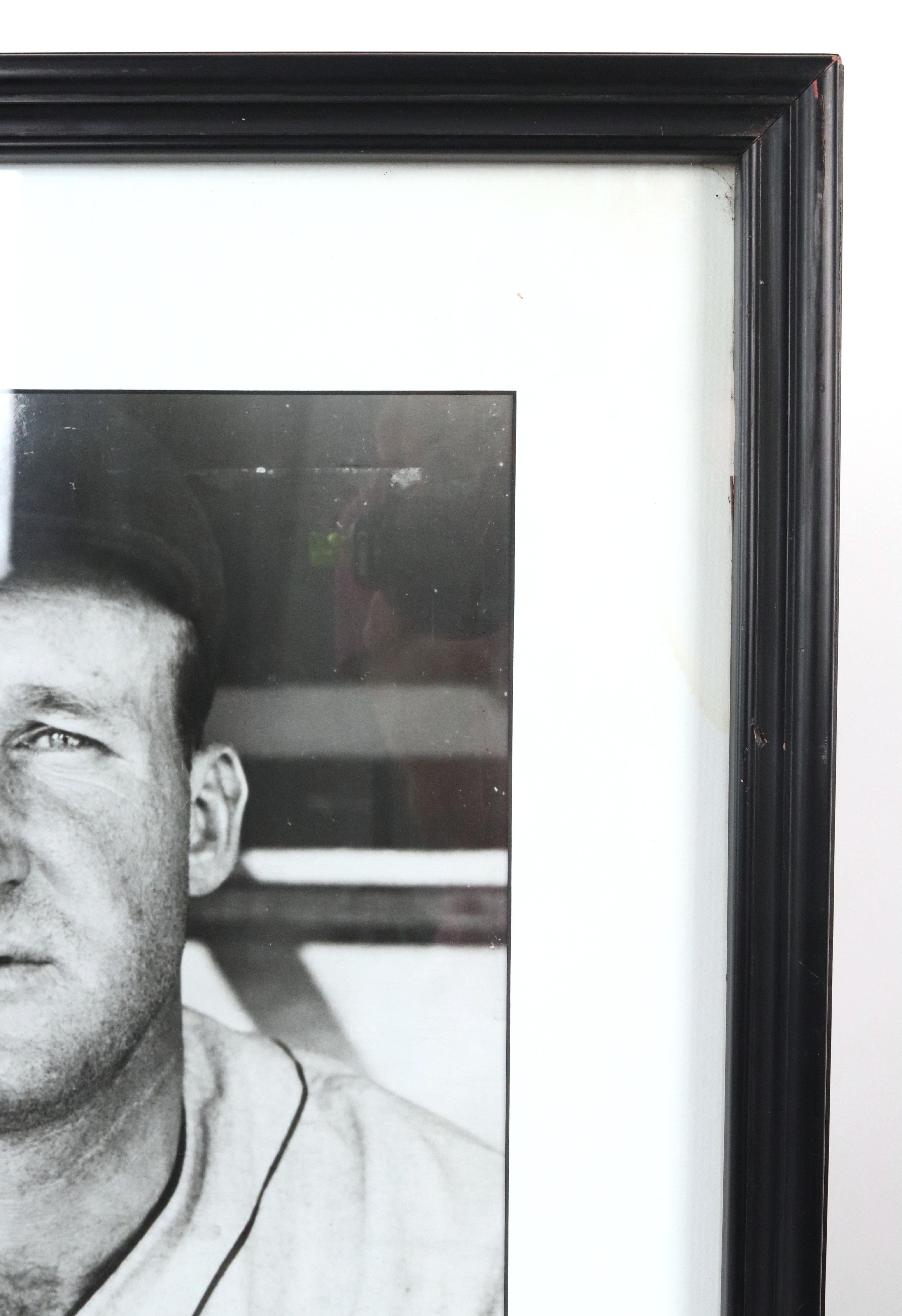 Glass 1935 Framed Baseball Player Leon Goose Goslin Photograph For Sale