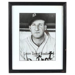 1935 Framed Baseball Player Leon Goose Goslin Photograph