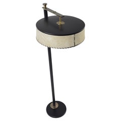 1935 Kurt Versen Flip Shade Torchiere or Reading Floor Lamp , USA