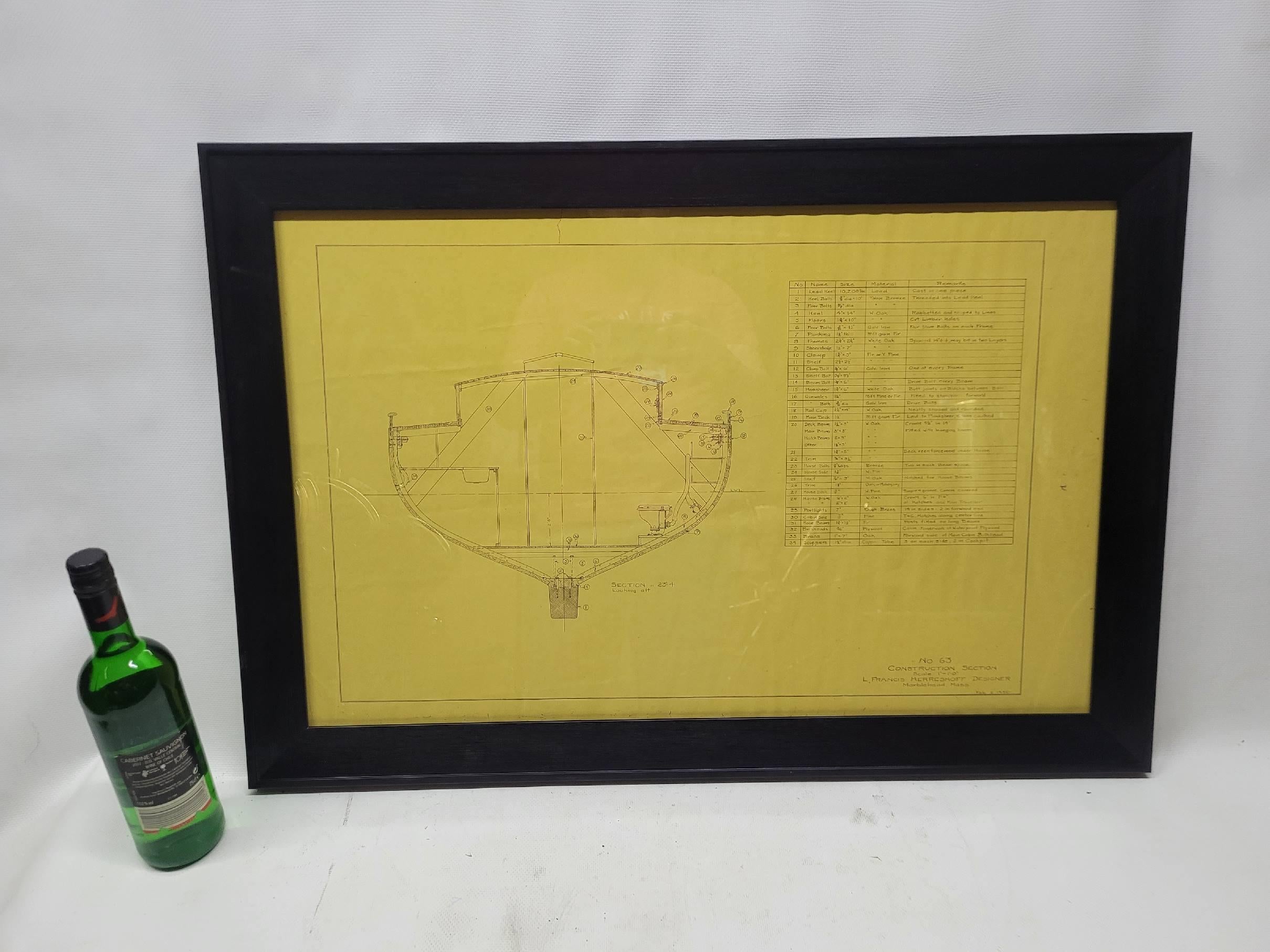 Nord-américain 1935 I.L.A. Herreshoff Yacht Blueprints (en anglais) en vente