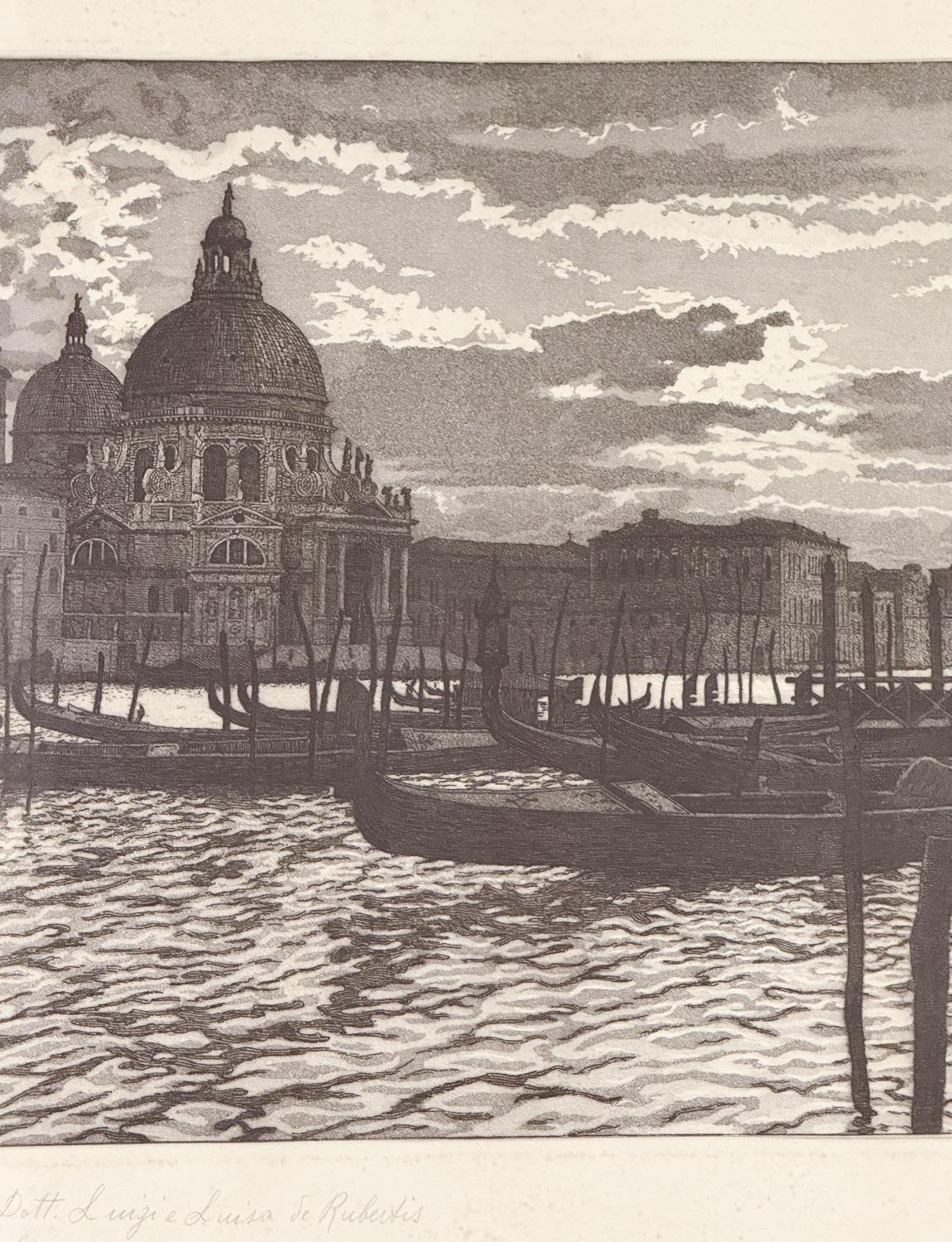 1935 Laurenzio Laurenzi Aqua Forte, Radierung von Venezia (Italienisch) im Angebot