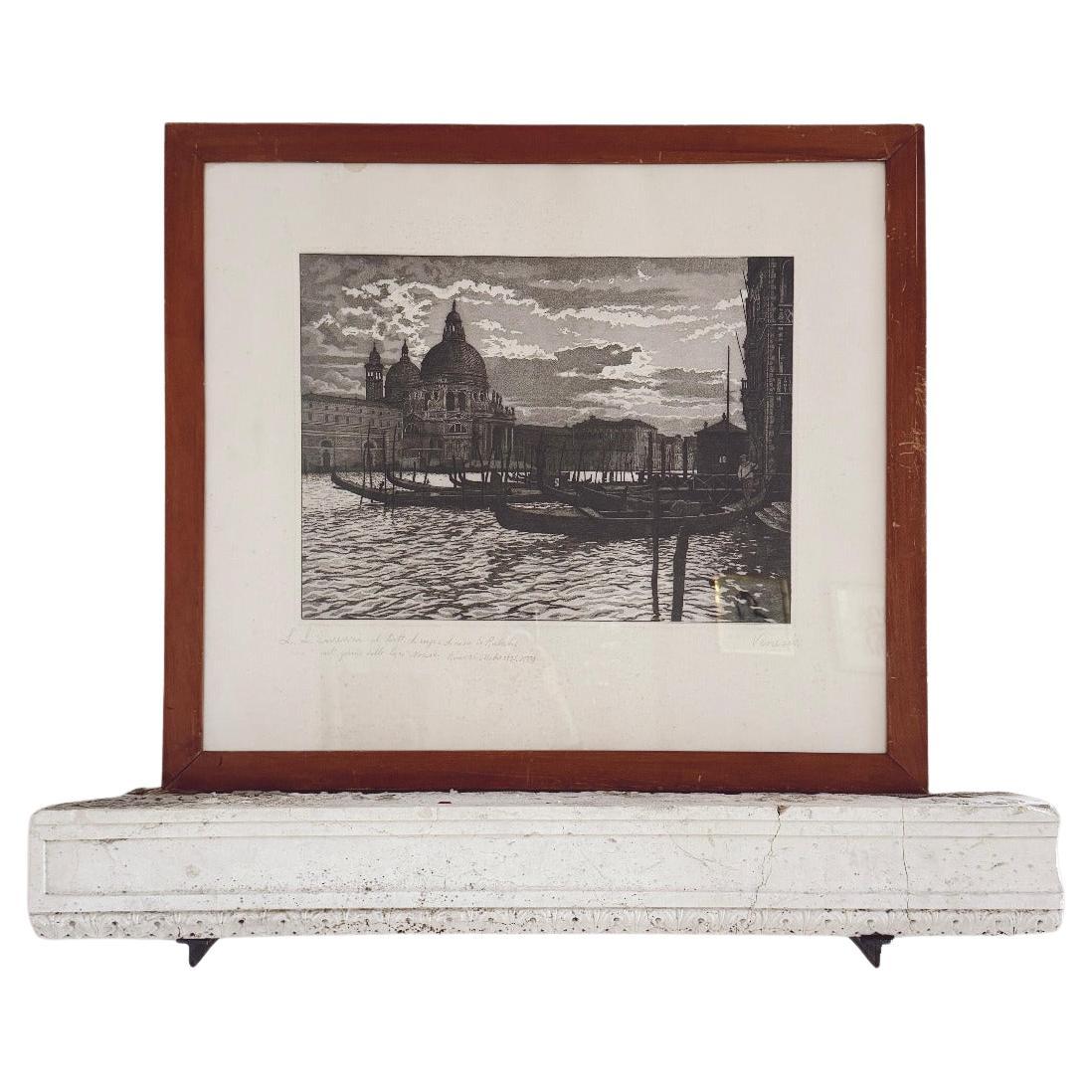 1935 Laurenzio Laurenzi Aqua Forte, Radierung von Venezia