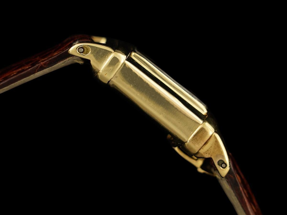 1935 Omega Marine Seltene frühe wasserdichte Uhr mit patentiertem Gehäuse - 14K Gold im Angebot 2