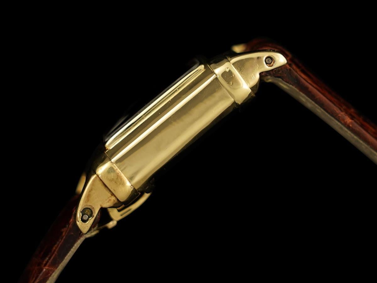 1935 Omega Marine Seltene frühe wasserdichte Uhr mit patentiertem Gehäuse - 14K Gold im Angebot 3