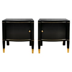 1935 Pair of Art Deco Night Stands by De Coene Frères, Mahogany, Belgium