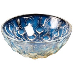 1935 René Lalique Bulbes Coupe Bowl Opalescent Glass