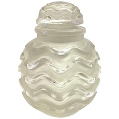 1935 Rene Lalique Klytia Perfume Bottle for Institut de Beauté Clear Glass