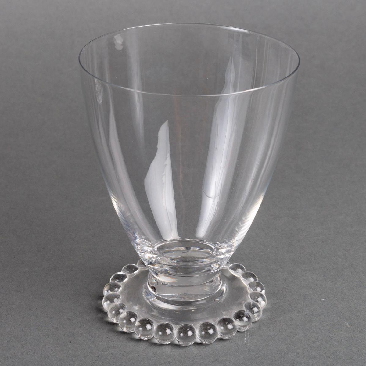 1935 René Lalique, Tablewares Glasses Decanters Boules Glass, 34 Pieces In Good Condition For Sale In Boulogne Billancourt, FR