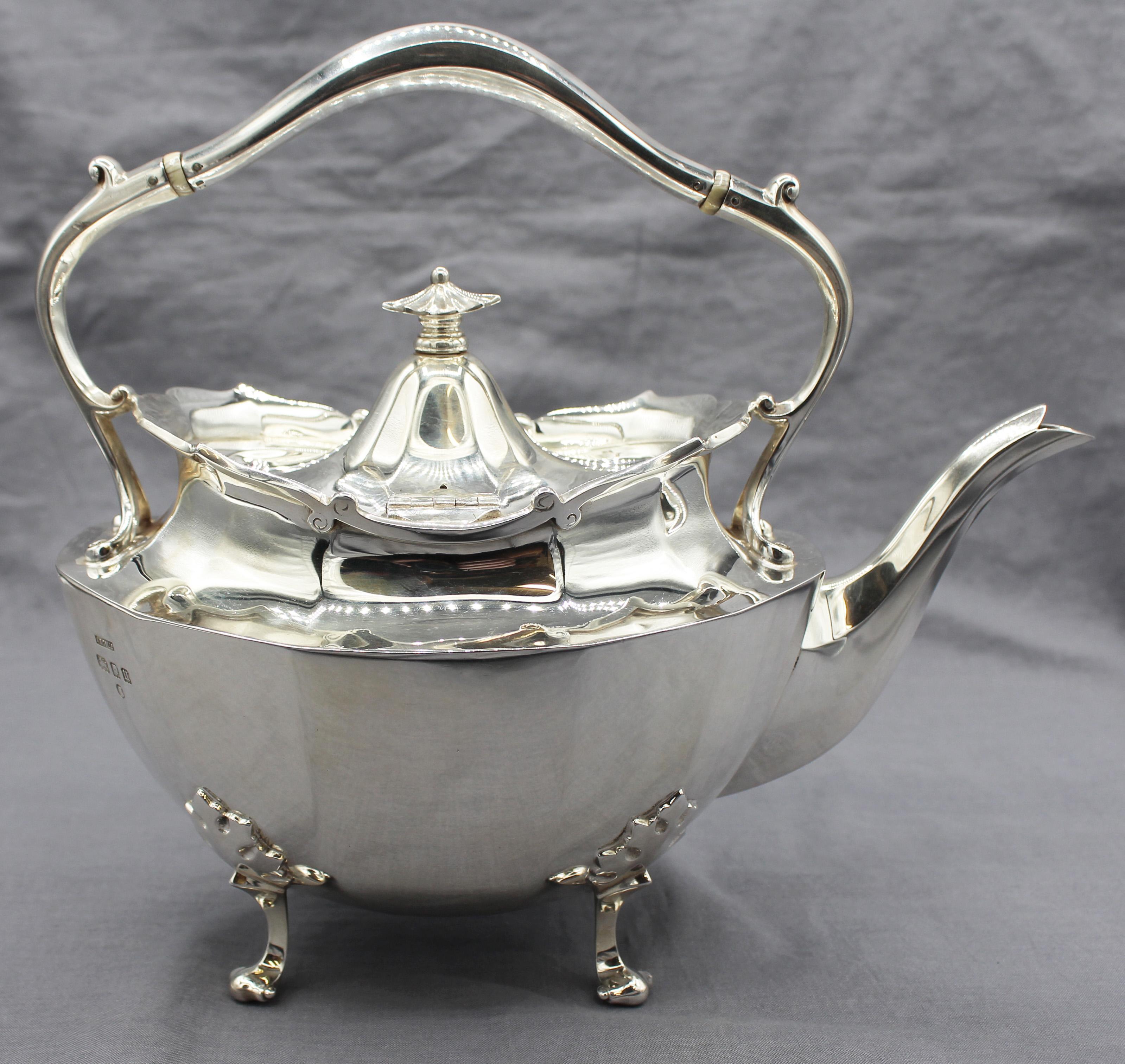 1935 Sterling Silber 6-teiliges Tee- und Kaffeeservice von Asprey London im Angebot 4