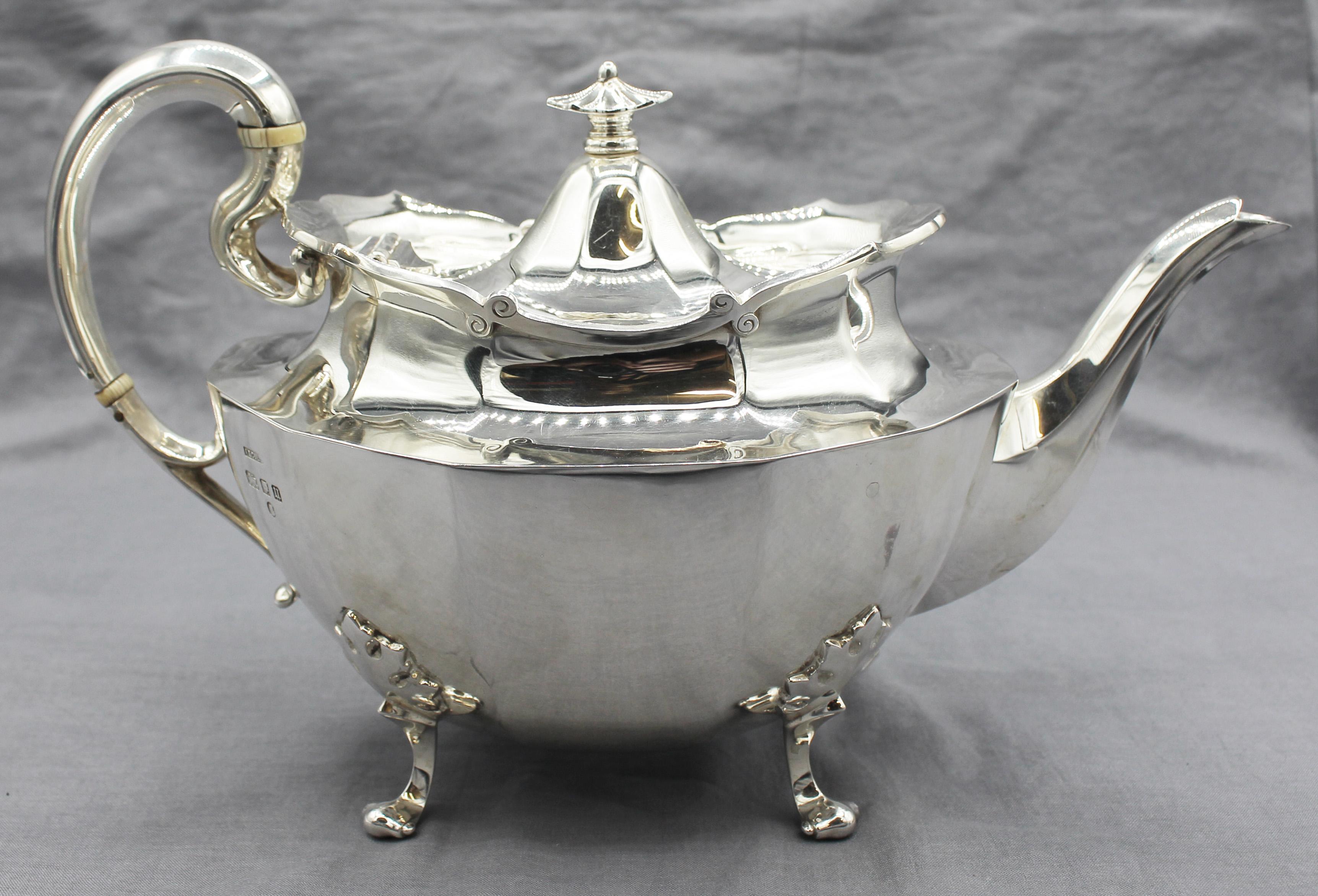 1935 Sterling Silber 6-teiliges Tee- und Kaffeeservice von Asprey London im Angebot 5