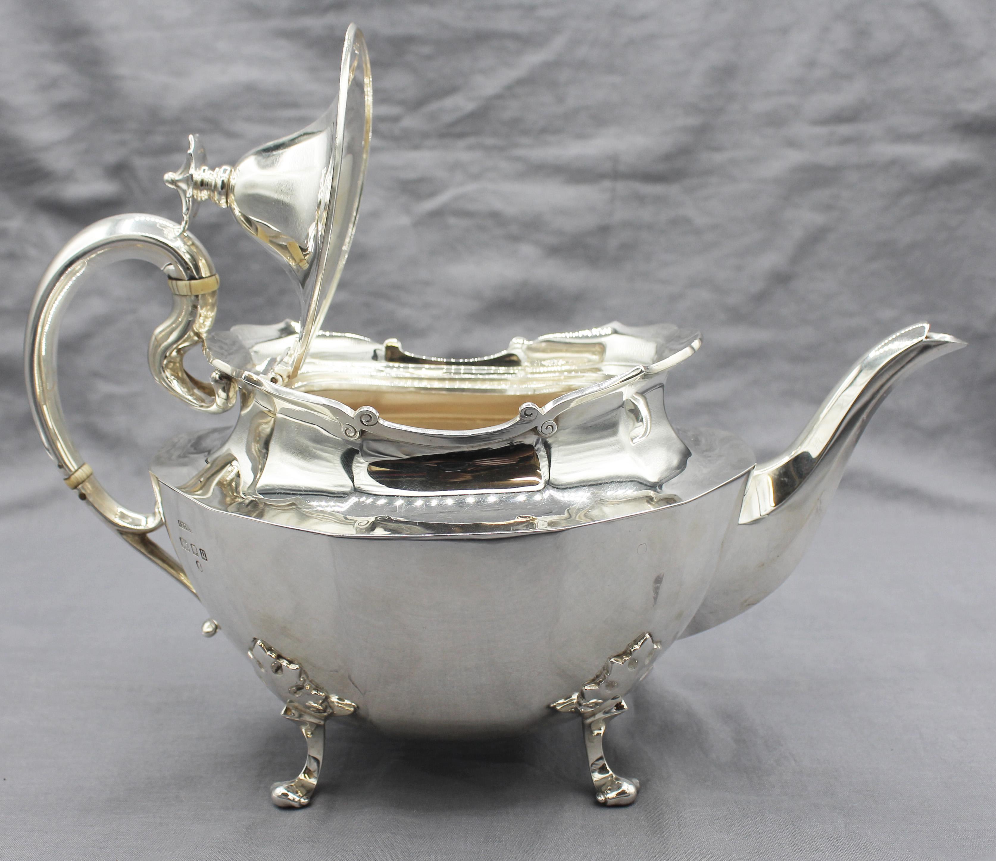 1935 Sterling Silber 6-teiliges Tee- und Kaffeeservice von Asprey London im Angebot 6