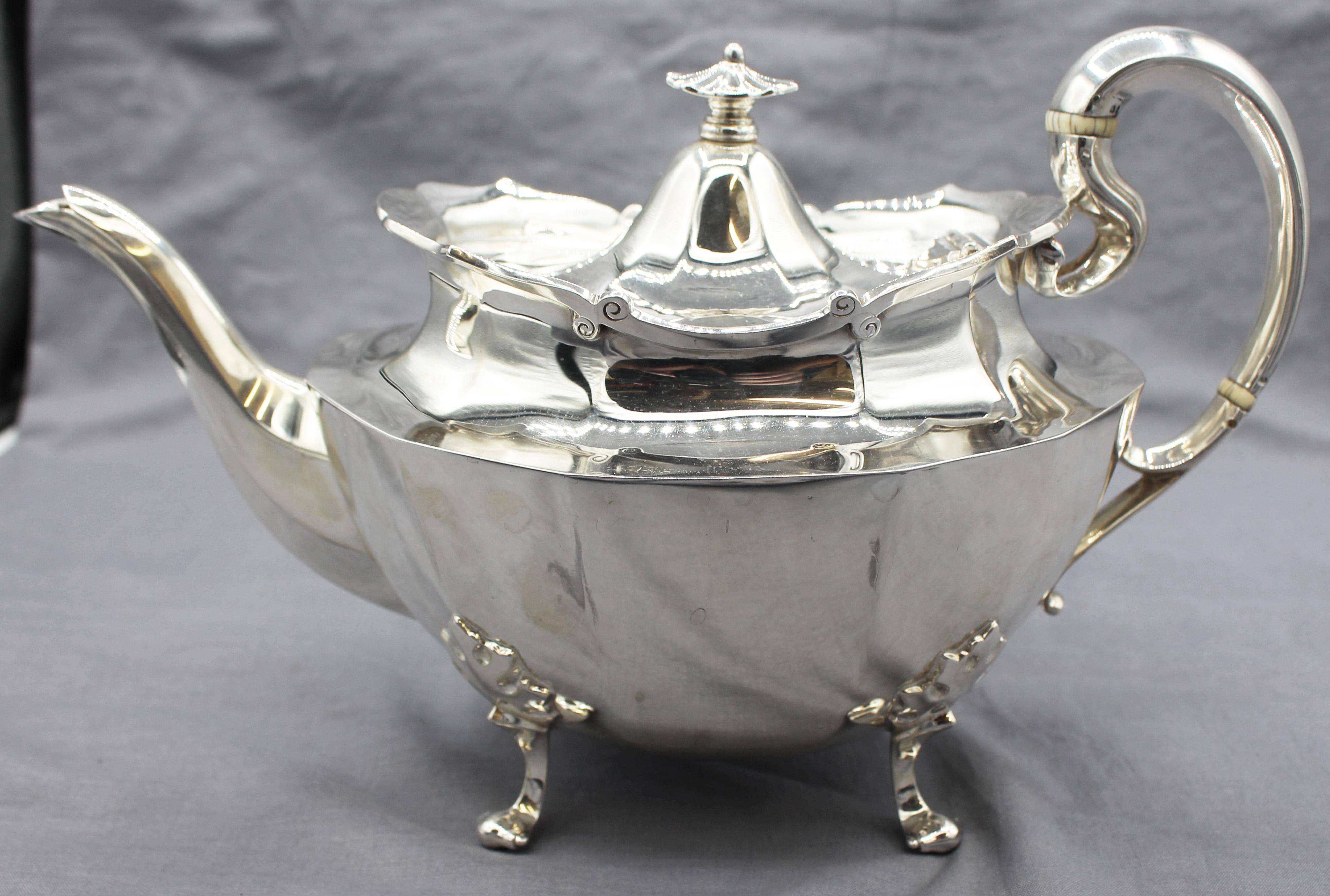 1935 Sterling Silber 6-teiliges Tee- und Kaffeeservice von Asprey London im Angebot 7