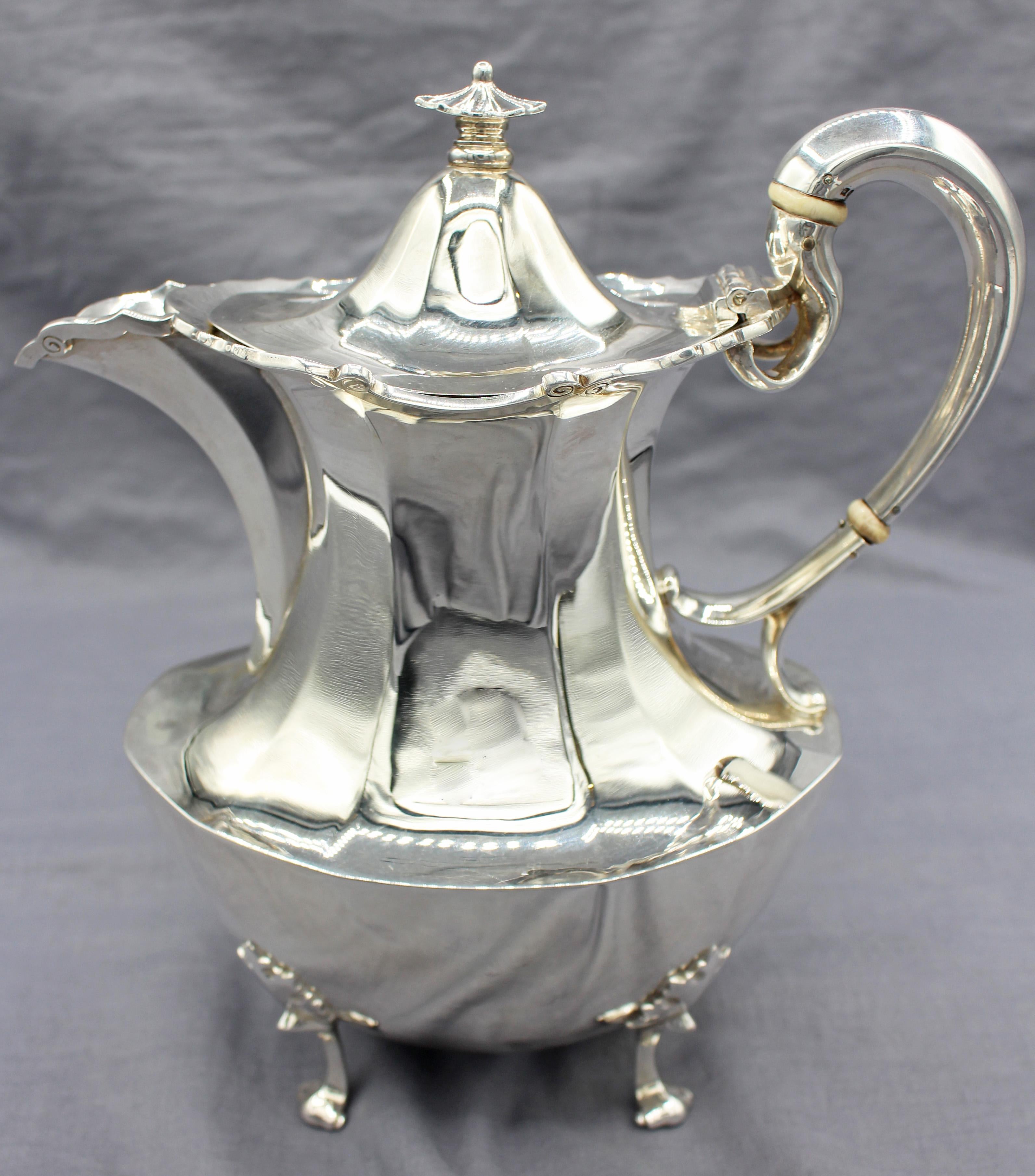 1935 Sterling Silber 6-teiliges Tee- und Kaffeeservice von Asprey London im Zustand „Gut“ im Angebot in Chapel Hill, NC
